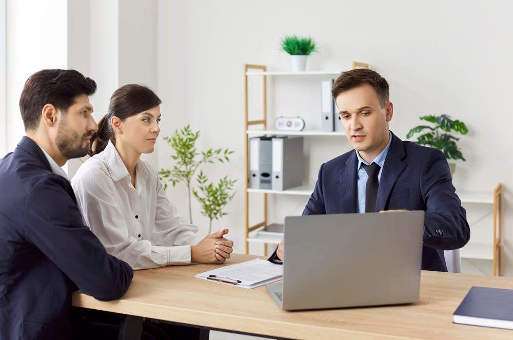 businessman consulting a lawyer